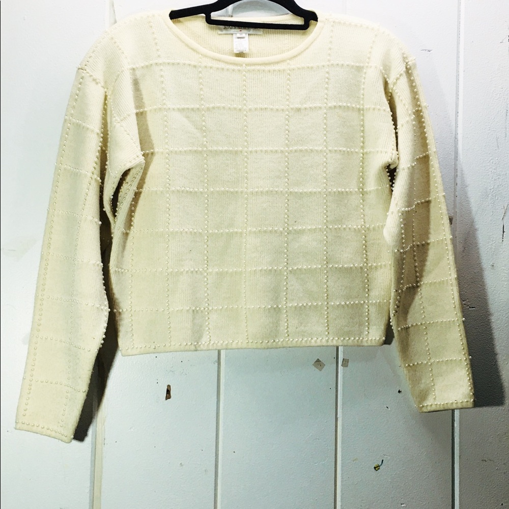 Jones NY Short Sweater Pearl Accents M (2/$35)